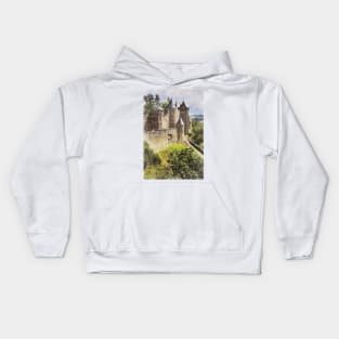 Walls of Carcassonne Digital Art Kids Hoodie